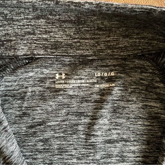 Under Armour Heathered Black and Gray half-zip - Picture 6 of 6